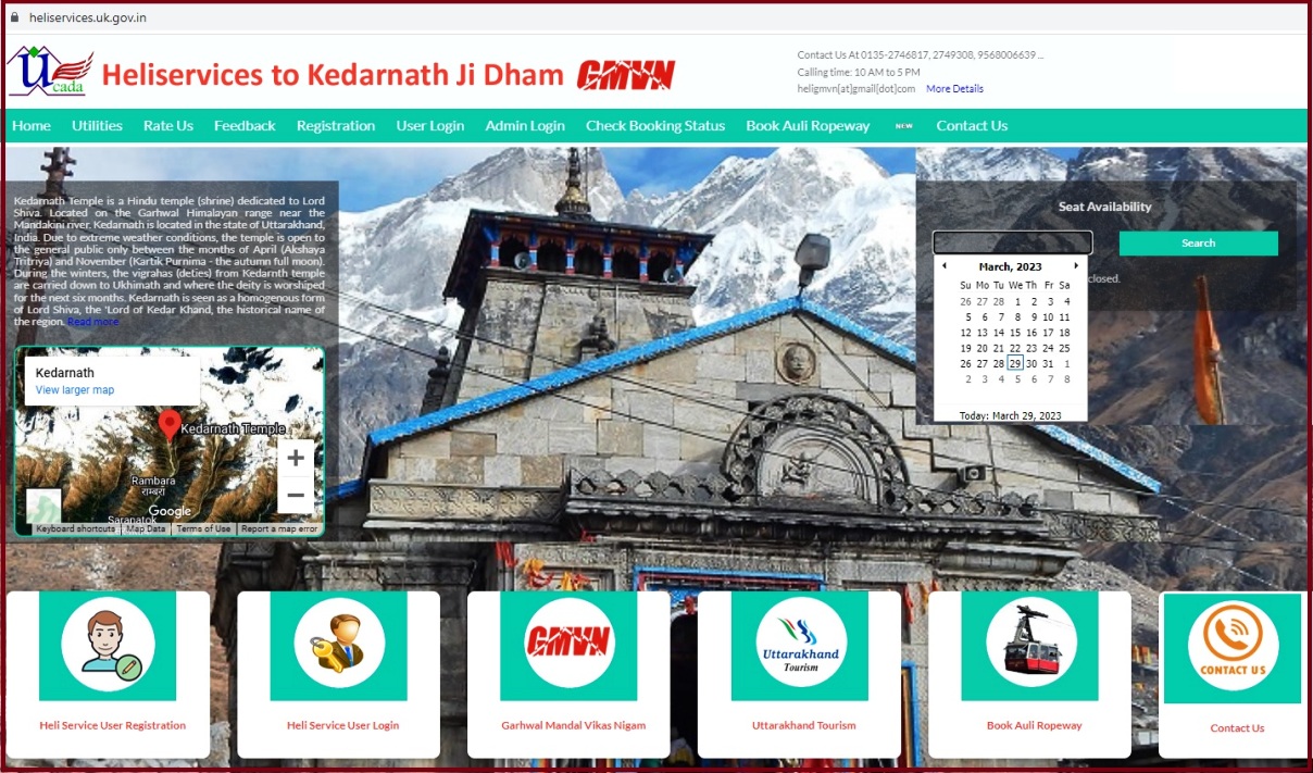 Kedarnath Helicopter Booking